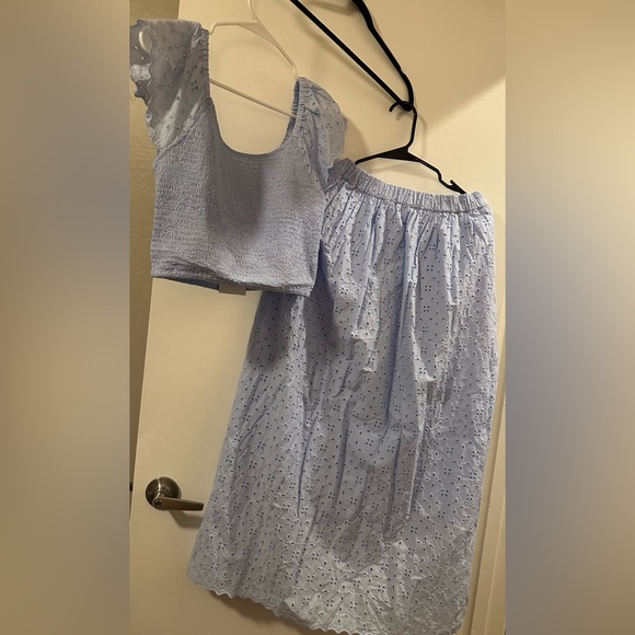 Universal Thread Dresses & Skirts - Universal Thread Light Blue Eyelet Two-Piece Set